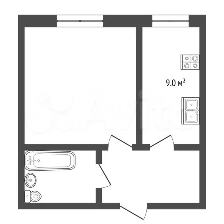Квартира-студия, 24 м, 5/5 эт. - Фото 0