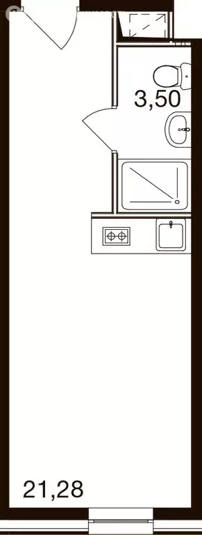 Квартира-студия: Новоивановское, Западная улица, 85 (24.8 м) - Фото 1