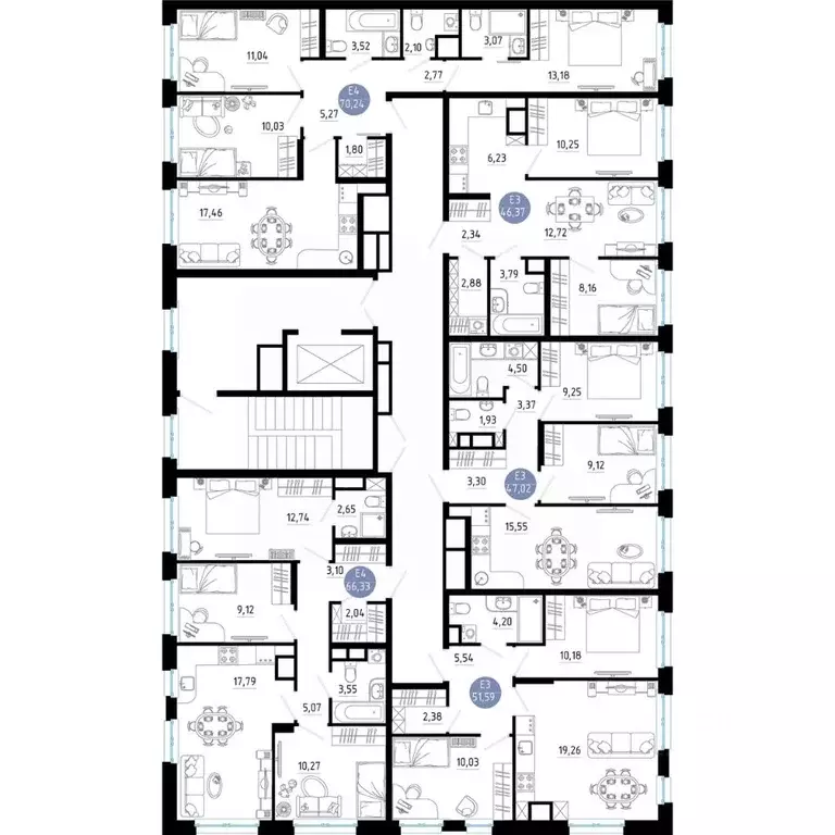 2-к кв. Рязанская область, Рязань 9-10-й кв-л,  (51.59 м) - Фото 1