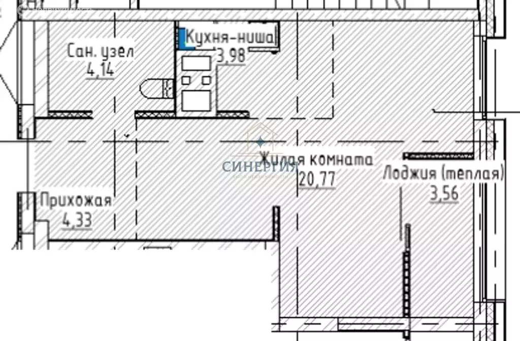 Квартира-студия: Екатеринбург, улица Шаумяна, 28 (36.78 м) - Фото 0