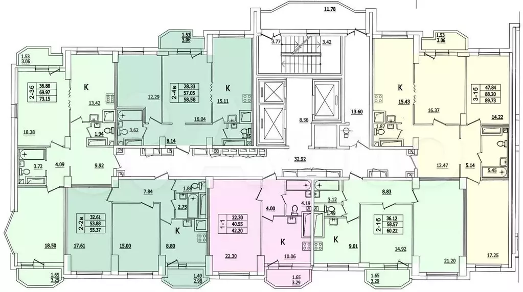 2-к. квартира, 60 м, 9/14 эт. - Фото 1