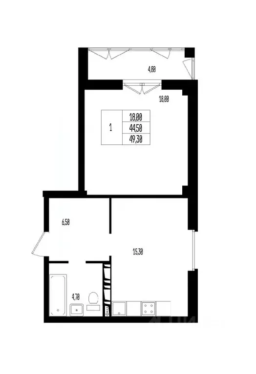 Свободной планировки кв. Волгоградская область, Волгоград 131-й мкр, ... - Фото 1