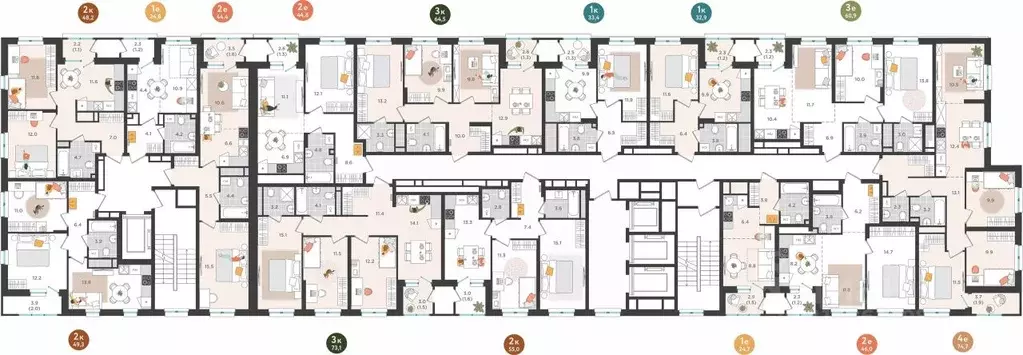 2-к кв. Пермский край, Пермь ул. Куфонина, 1 (49.3 м) - Фото 1