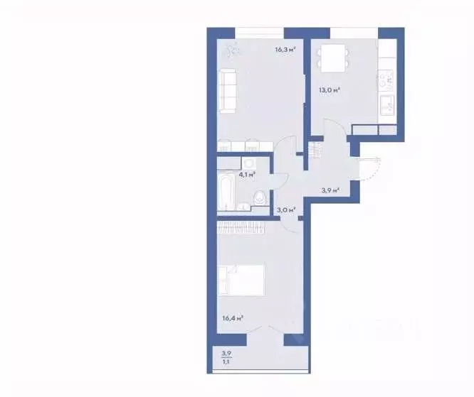 2-к кв. Москва, Москва, Троицк ул. Городская, 10 (56.8 м) - Фото 2