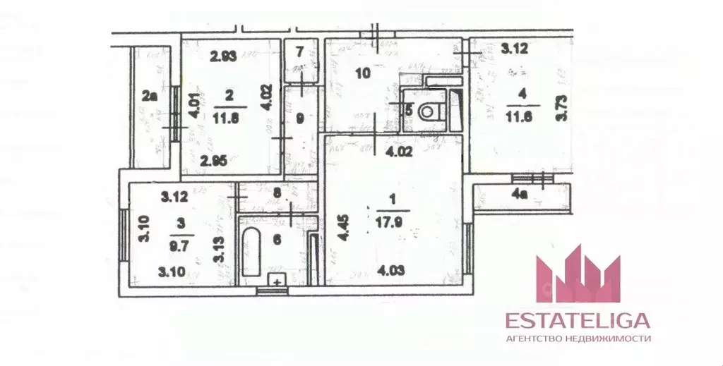 3-к кв. москва мартеновская ул, 4 (71.5 м) - Фото 1