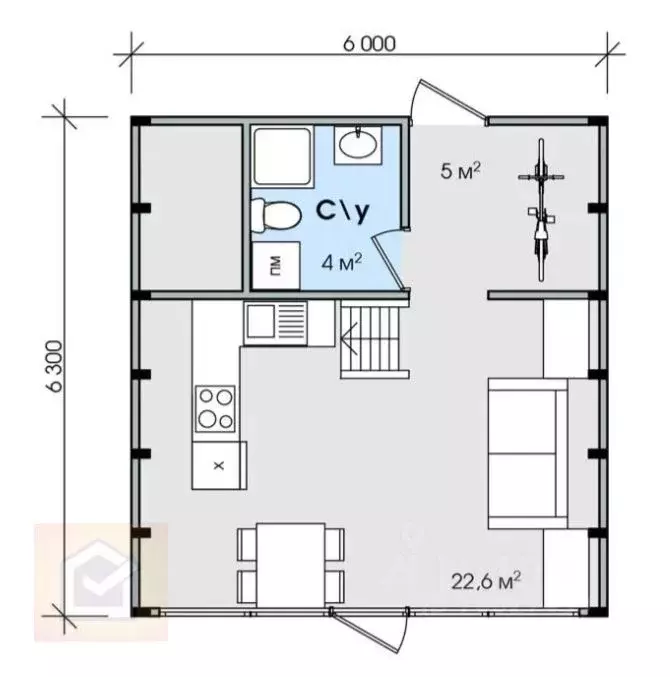 Дом в Севастополь ТСН СНТ Строитель-2 тер., 4 (45 м) - Фото 0