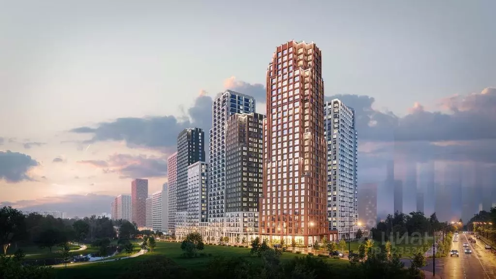 Студия Москва Квартал Мит жилой комплекс, к3.4 (30.15 м) - Фото 1