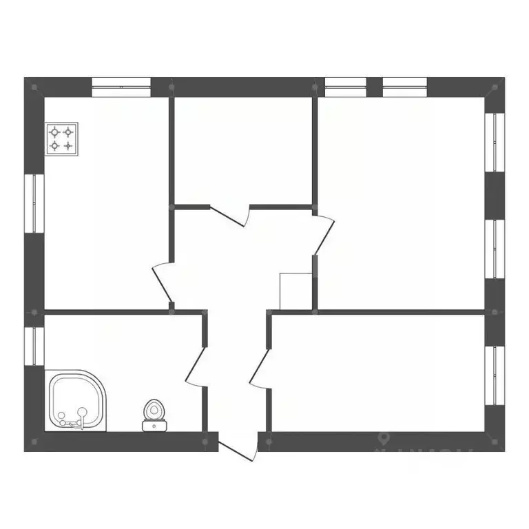 Дом в Амурская область, Белогорск ул. Гоголя, 100 (42 м) - Фото 1