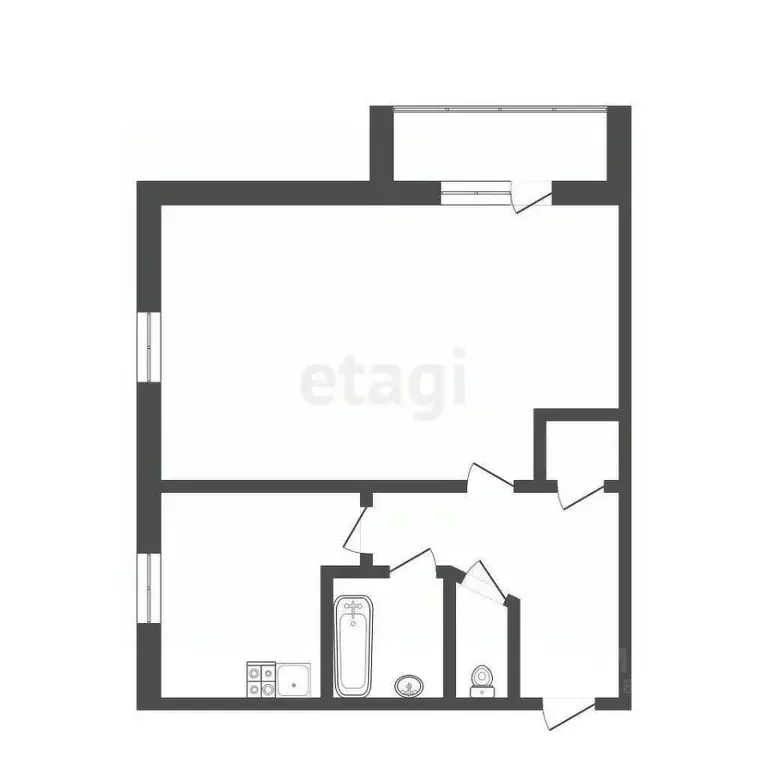 1-к кв. Владимирская область, Гусь-Хрустальный просп. 50 лет Советской ... - Фото 2