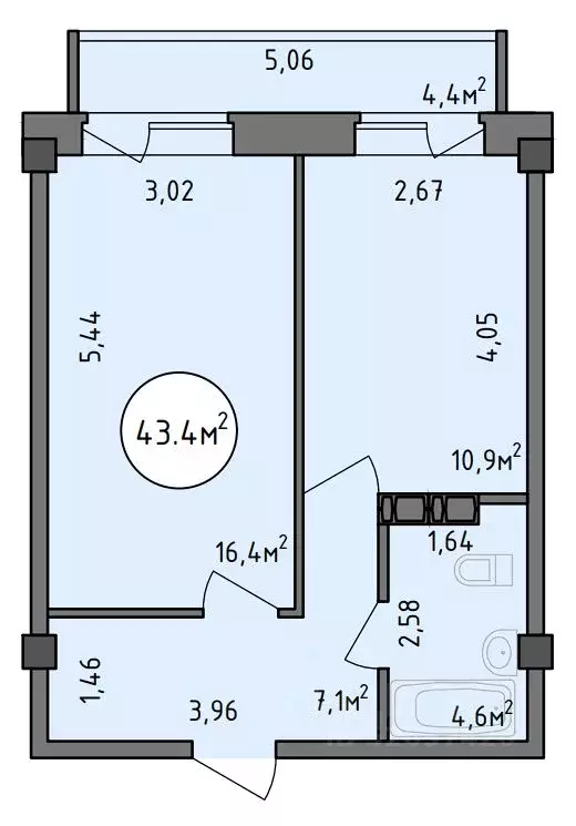 1-к кв. Хакасия, Абакан Советская ул., 123 (43.4 м) - Фото 1