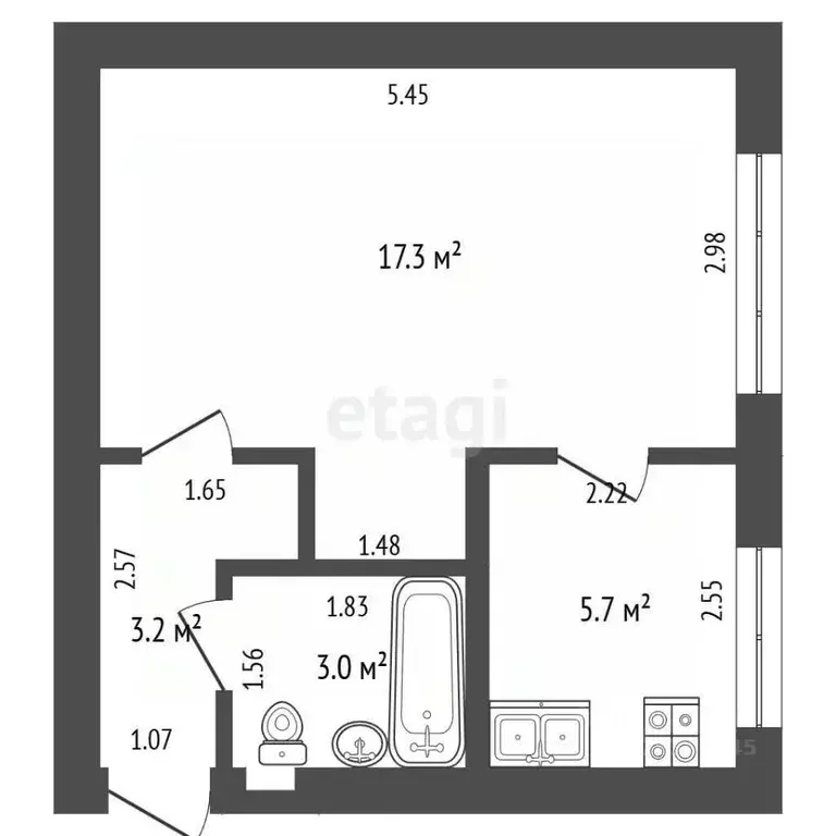 1-к кв. Нижегородская область, Нижний Новгород Малая Ямская ул., 66 ... - Фото 2