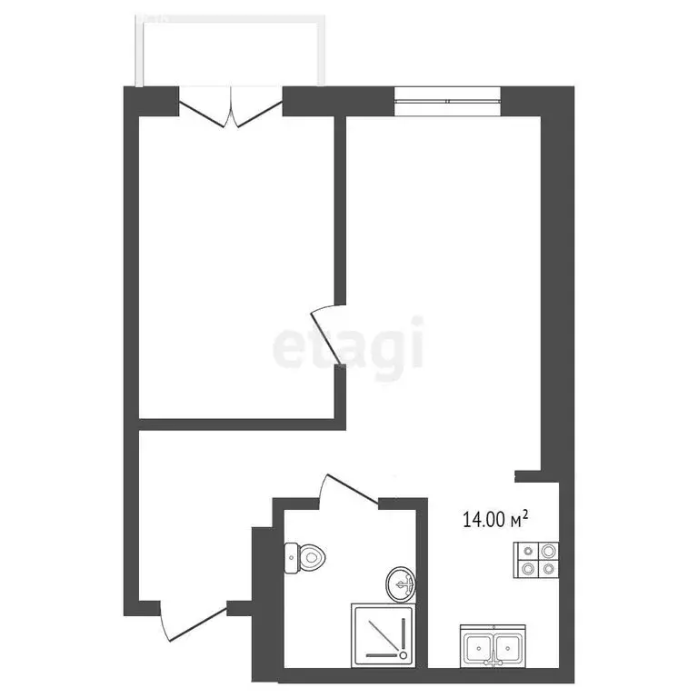 1-комнатная квартира: Сочи, улица Искры, 66/9к1 (40 м) - Фото 0