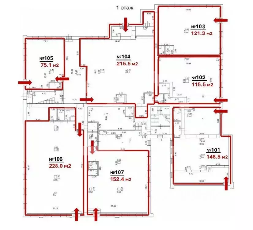 Помещение свободного назначения в Москва Колодезный пер., 3С25 (445 м) - Фото 2