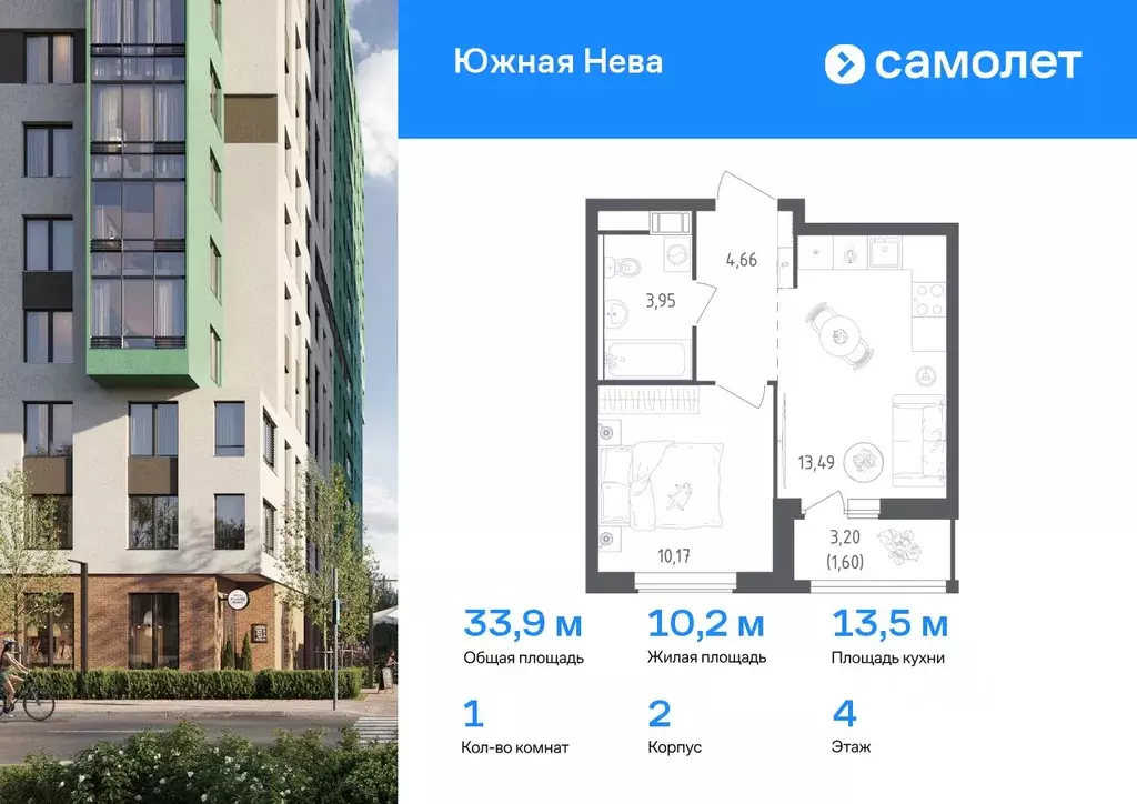 1-к кв. Ленинградская область, Всеволожский район, Свердловское ... - Фото 0