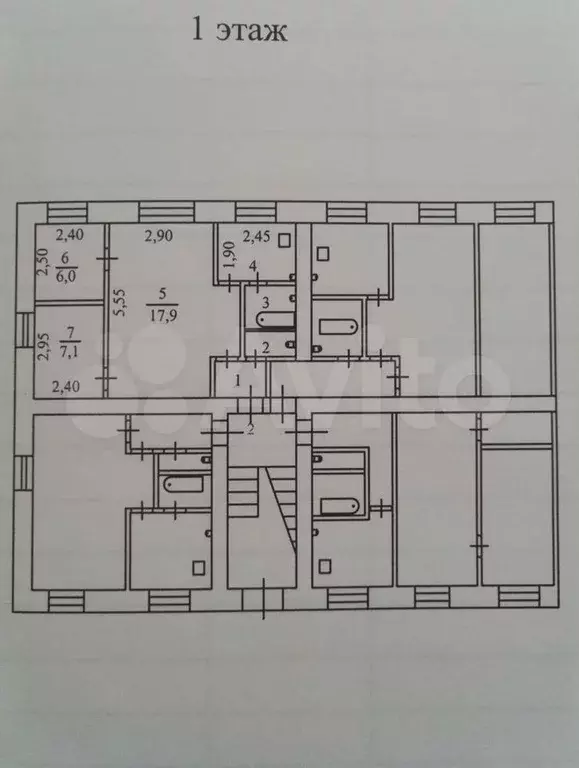 3-к. квартира, 41,3 м, 1/5 эт. - Фото 0