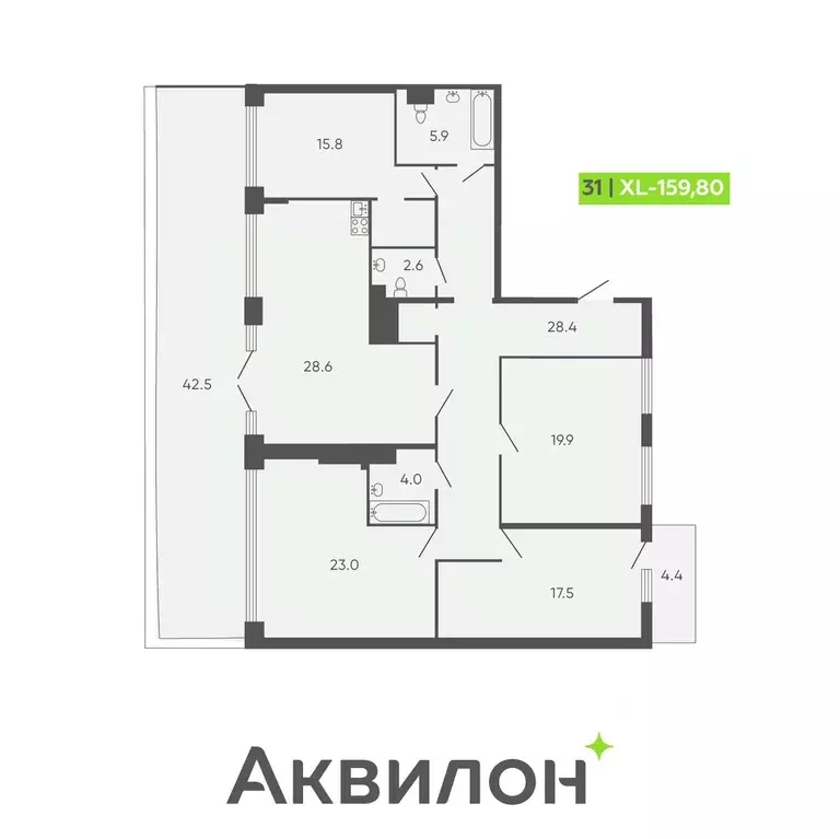 5-к кв. Санкт-Петербург Лодейнопольская ул., 7 (159.8 м) - Фото 0