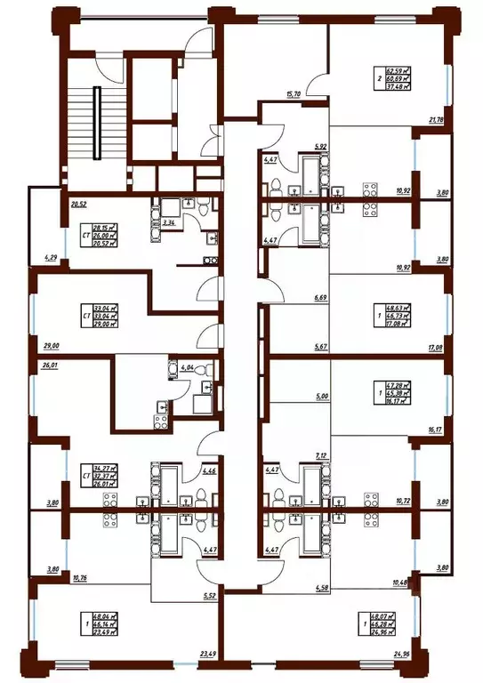 Студия Калужская область, Обнинск Белкинская ул., 34 (28.15 м) - Фото 2
