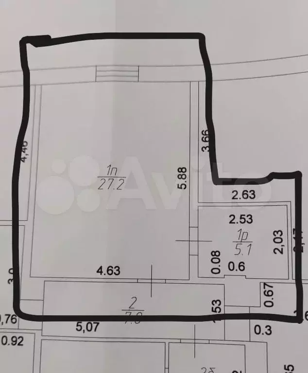 Офис 2-х комнатный, 32.3 кв.м - Фото 1