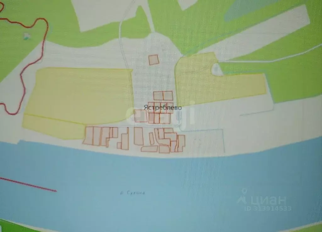 Участок в Вологодская область, Великоустюгский муниципальный округ, д. ... - Фото 2