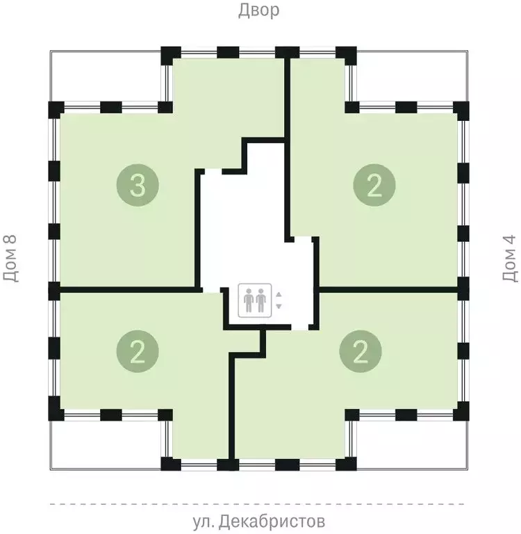 3-комнатная квартира: Новосибирск, улица Декабристов, 107/9 (132.08 м) - Фото 1