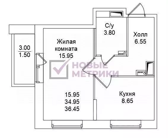 1-к кв. Санкт-Петербург пос. Парголово, проезд Толубеевский, 20к1с1 ... - Фото 2
