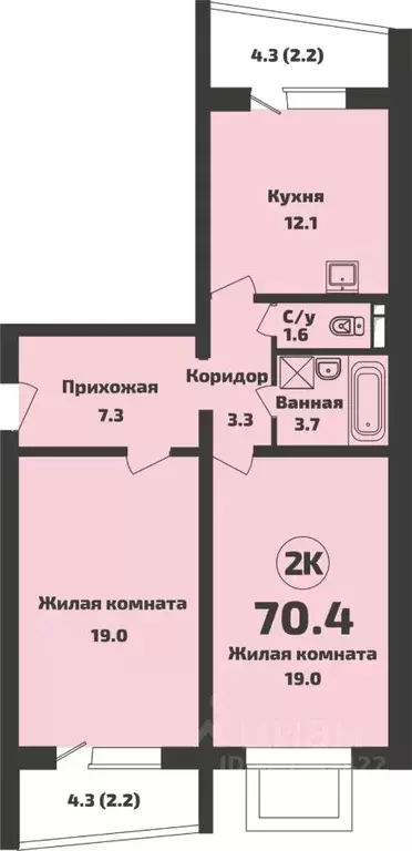 3-к кв. Новосибирская область, Новосибирский район, Станционный ... - Фото 0