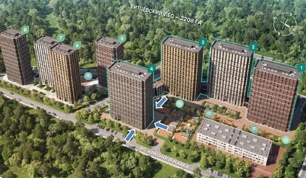Помещение свободного назначения в Москва Парксайд жилой комплекс, 4 ... - Фото 1