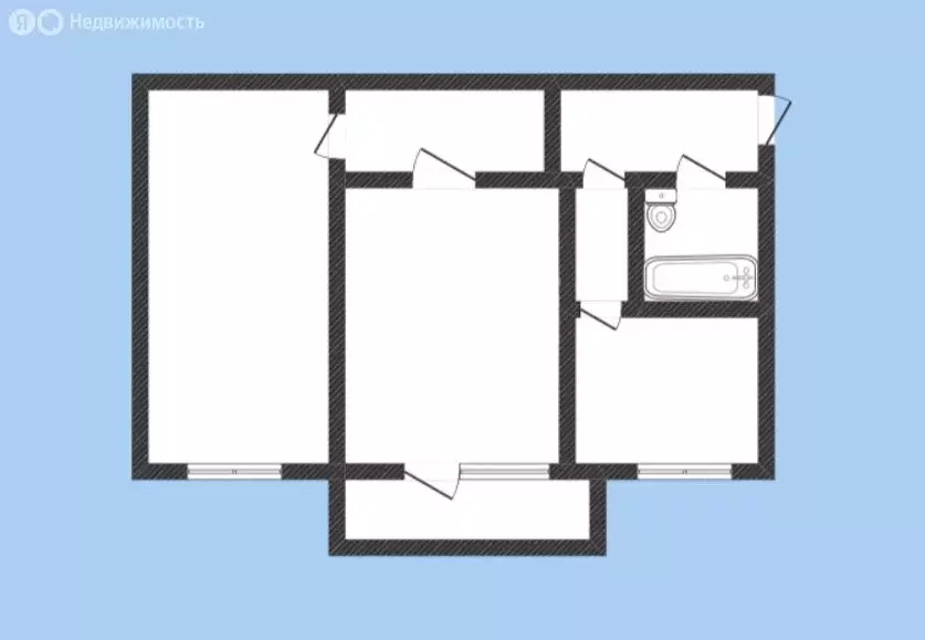2-комнатная квартира: Губкин, улица Кирова, 44 (42.6 м) - Фото 2