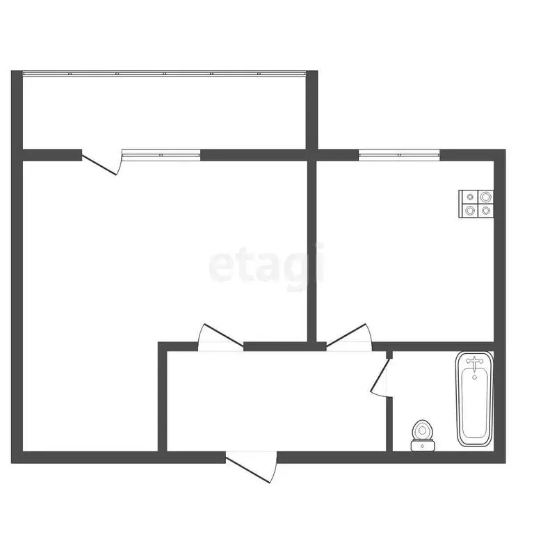 1-комнатная квартира: Троицк, Пролетарская улица, 50 (33.3 м) - Фото 1