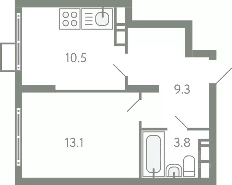 1-к кв. Московская область, Ленинский городской округ, Молоково пгт ... - Фото 1