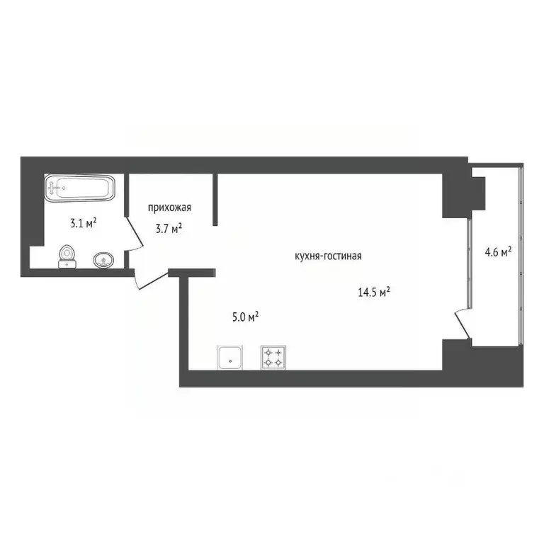 Студия Красноярский край, Красноярск ул. Шахтеров, 10/1 (26.8 м) - Фото 0