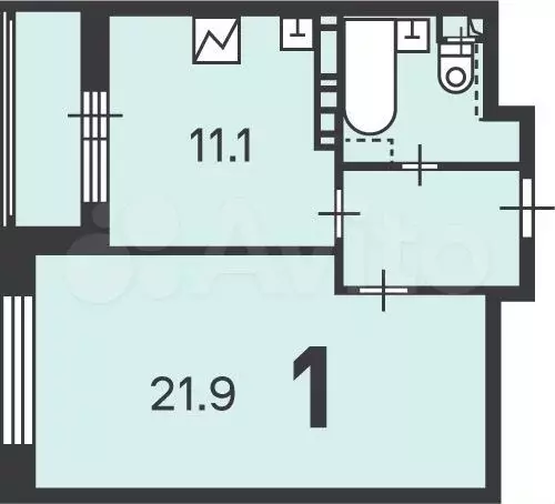 Аукцион: 1-к. квартира, 42,2 м, 2/15 эт. - Фото 0