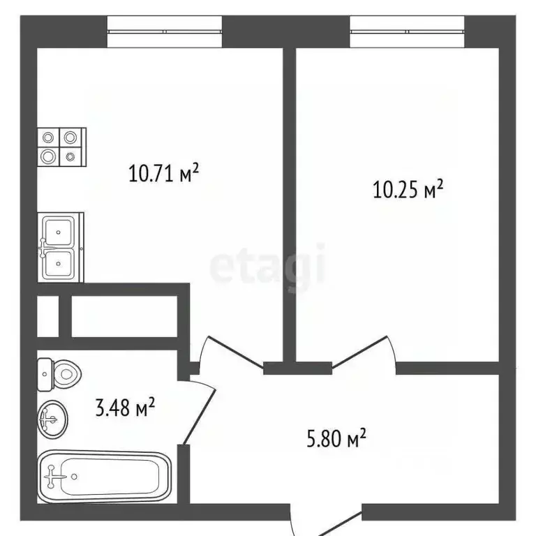 1-к кв. Адыгея, Тахтамукайский район, Старобжегокайское с/пос, Новая ... - Фото 2