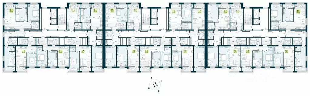 2-к кв. Ханты-Мансийский АО, Нижневартовск К-2 кв-л,  (65.6 м) - Фото 1