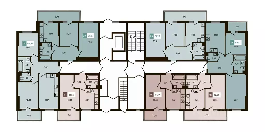 2-к кв. Ростовская область, Аксайский район, Щепкинское с/пос, пос. ... - Фото 2