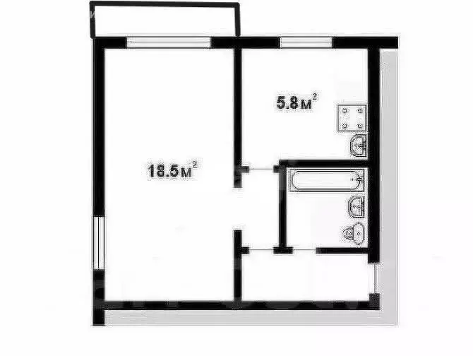 1-комнатная квартира: Южно-Сахалинск, улица Есенина, 42 (33 м) - Фото 1