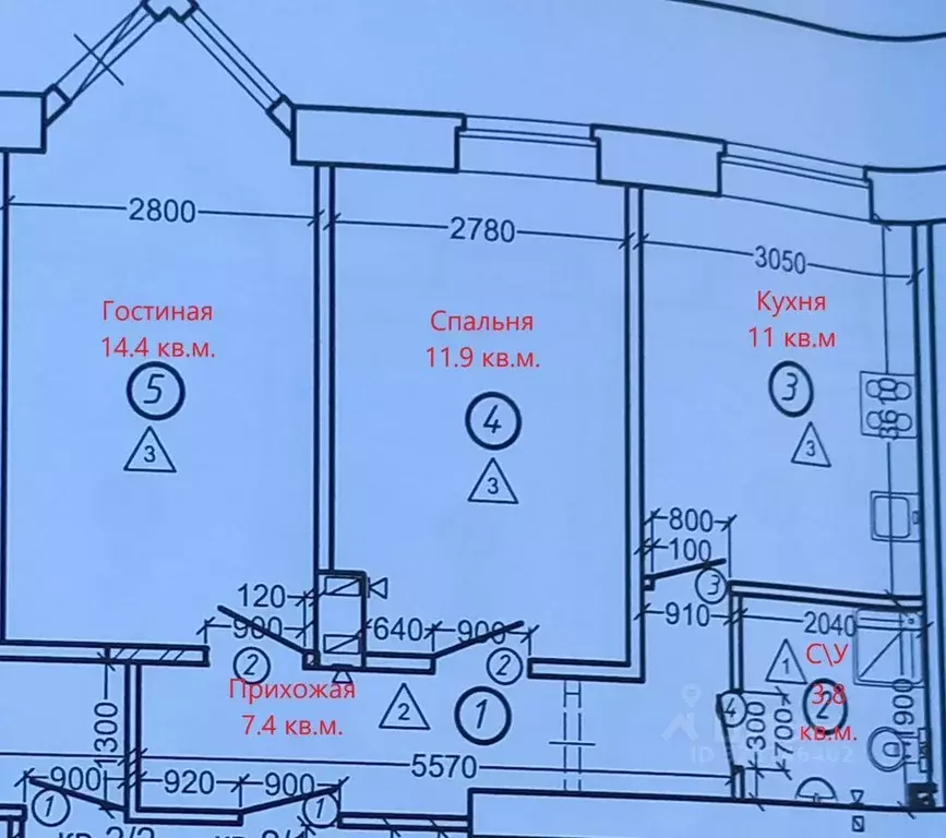 2-к кв. Ленинградская область, Тосно г. Тосненский район, Тосненское ... - Фото 1