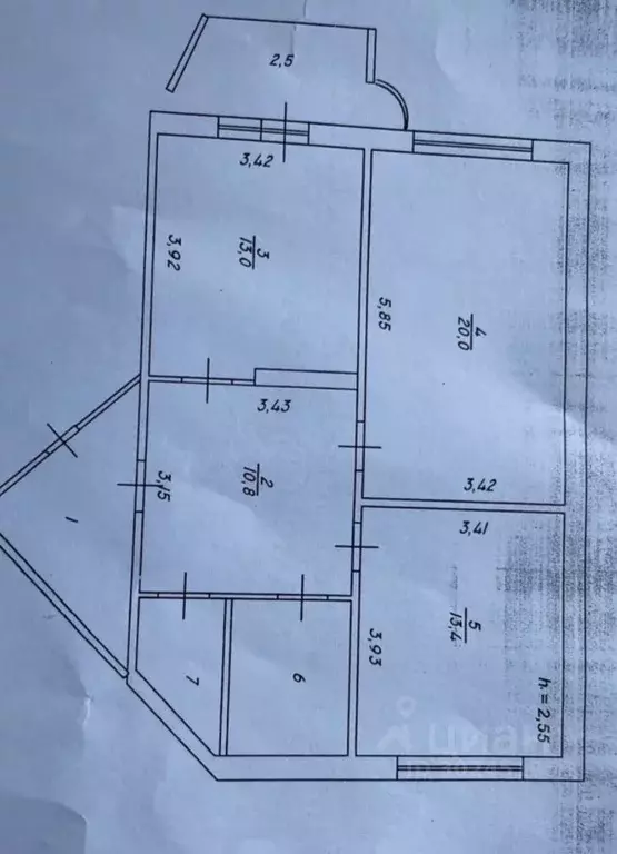 2-к кв. Тверская область, Тверь ул. Королева, 5 (70.4 м) - Фото 0