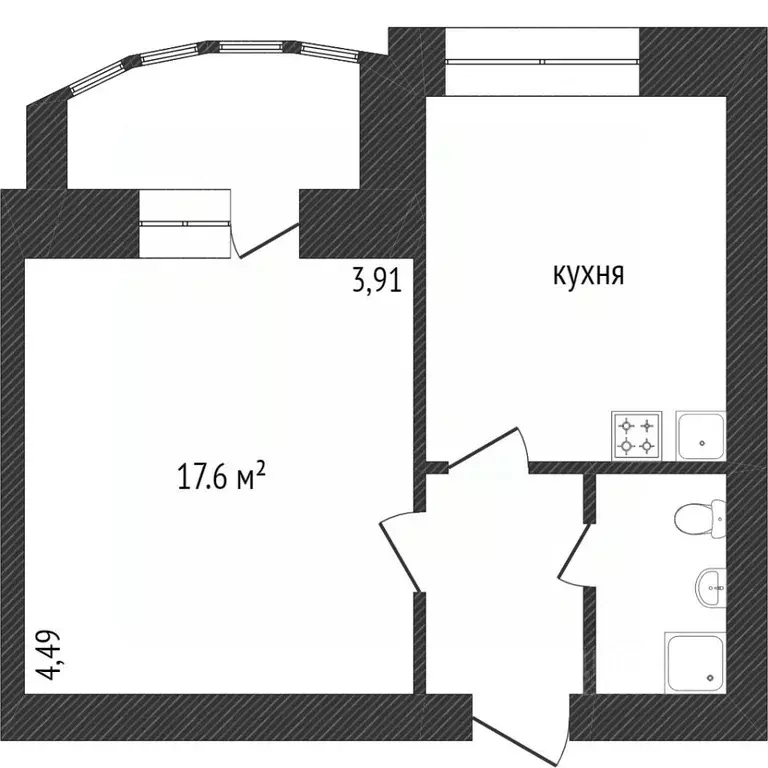 2-к кв. Ханты-Мансийский АО, Сургут ул. Семена Билецкого, 12/1 (53.7 ... - Фото 1