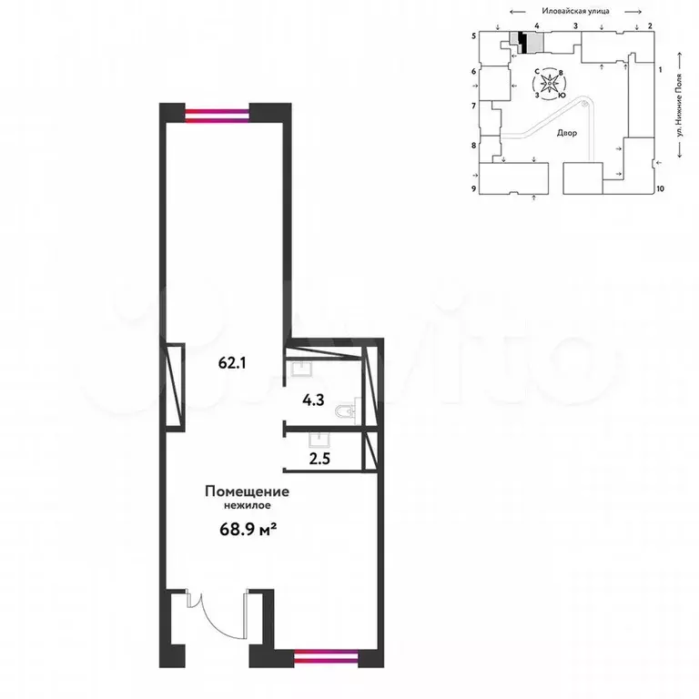 Продам помещение свободного назначения, 68.9 м - Фото 0