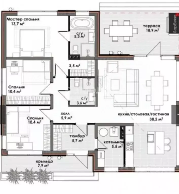 Дом в Московская область, Домодедово пл. 30-летия Победы (150 м) - Фото 1