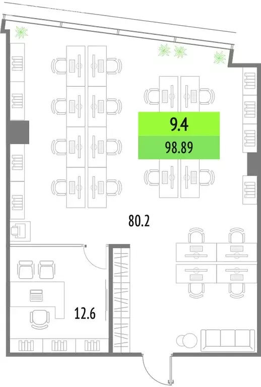 Помещение свободного назначения (98.89 м) - Фото 1