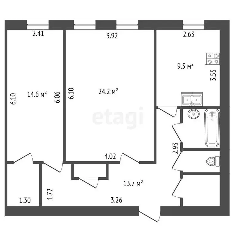 2-комнатная квартира: Санкт-Петербург, Разъезжая улица, 3 (71.5 м) - Фото 1