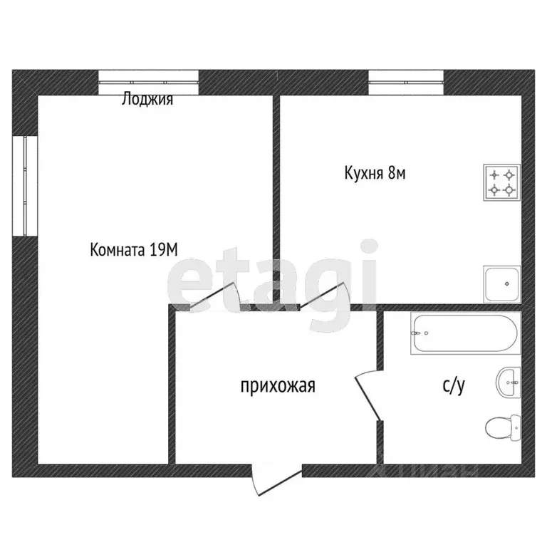 1-к кв. Костромская область, Кострома ул. Текстилей, 31 (33.0 м) - Фото 1