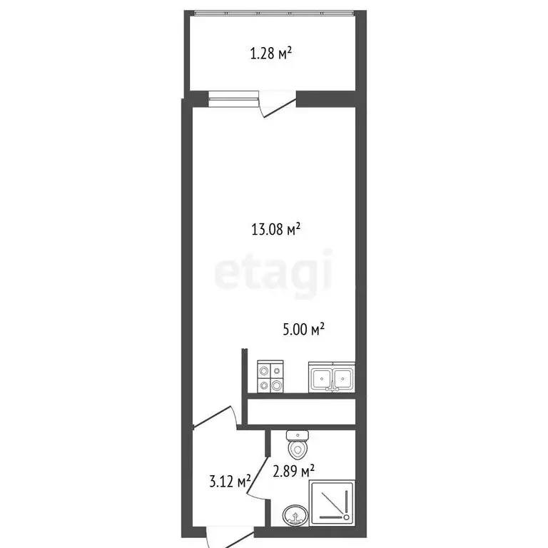 Квартира-студия: Санкт-Петербург, улица Адмирала Черокова, 22 (24 м) - Фото 1