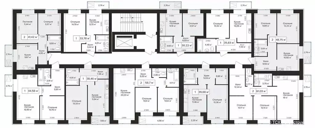 1-к кв. Тульская область, Тула Новомедвенский проезд, 6А (39.68 м) - Фото 2