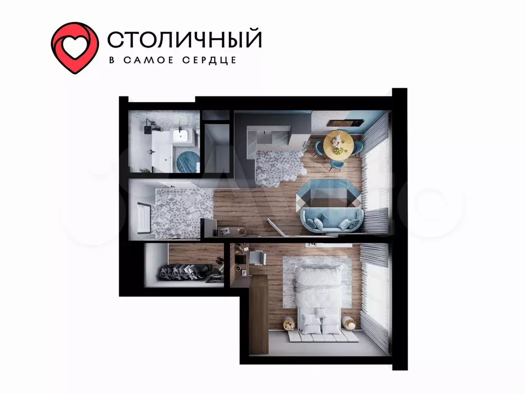 2-к. квартира, 47,7 м, 25/25 эт. - Фото 1