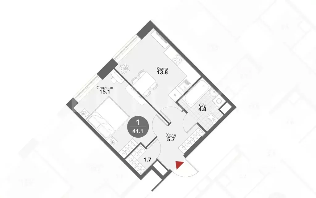 1-к кв. Москва Летниковская ул., 6к2 (41.1 м) - Фото 2