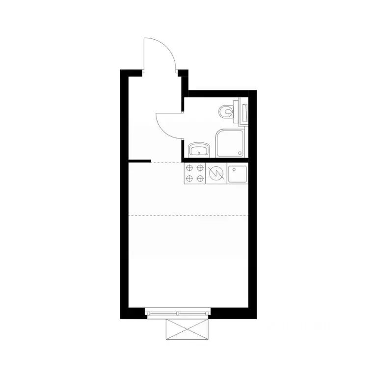 Студия Красноярский край, Красноярск Ленинградская ул., 42/1 (18.0 м) - Фото 2