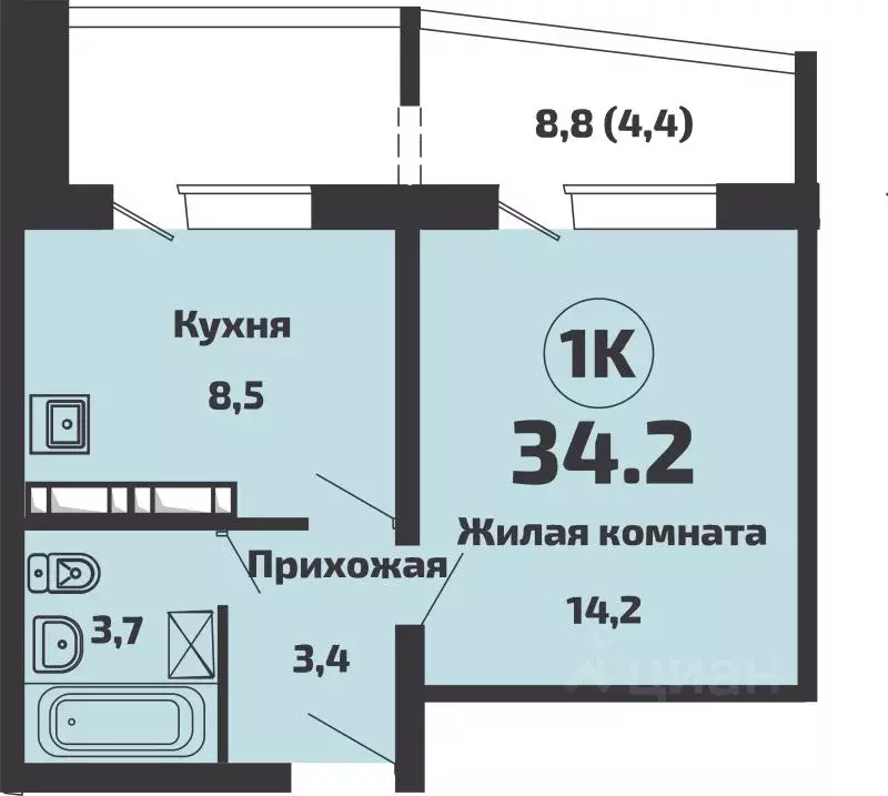 1-к кв. Новосибирская область, Новосибирский район, Станционный ... - Фото 0